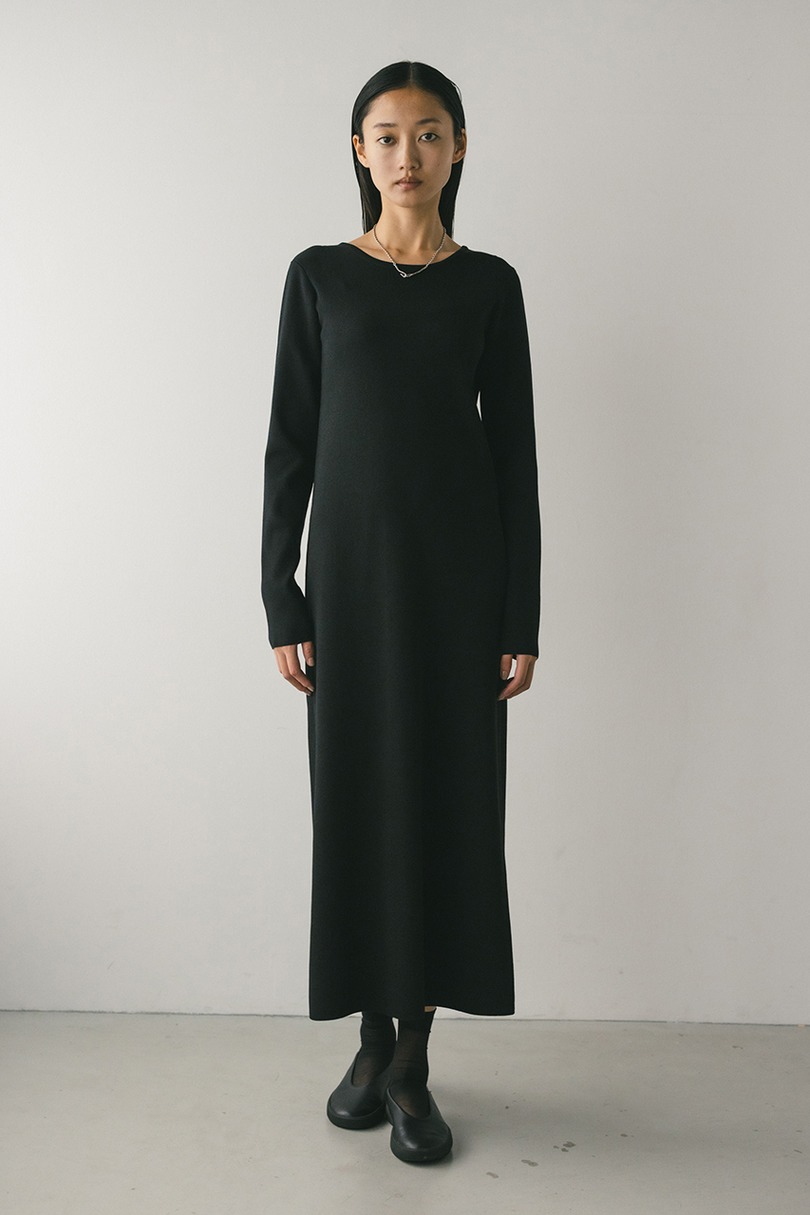 2ピースバルーンペプラムニットワンピース 詳細画像 BLK 2