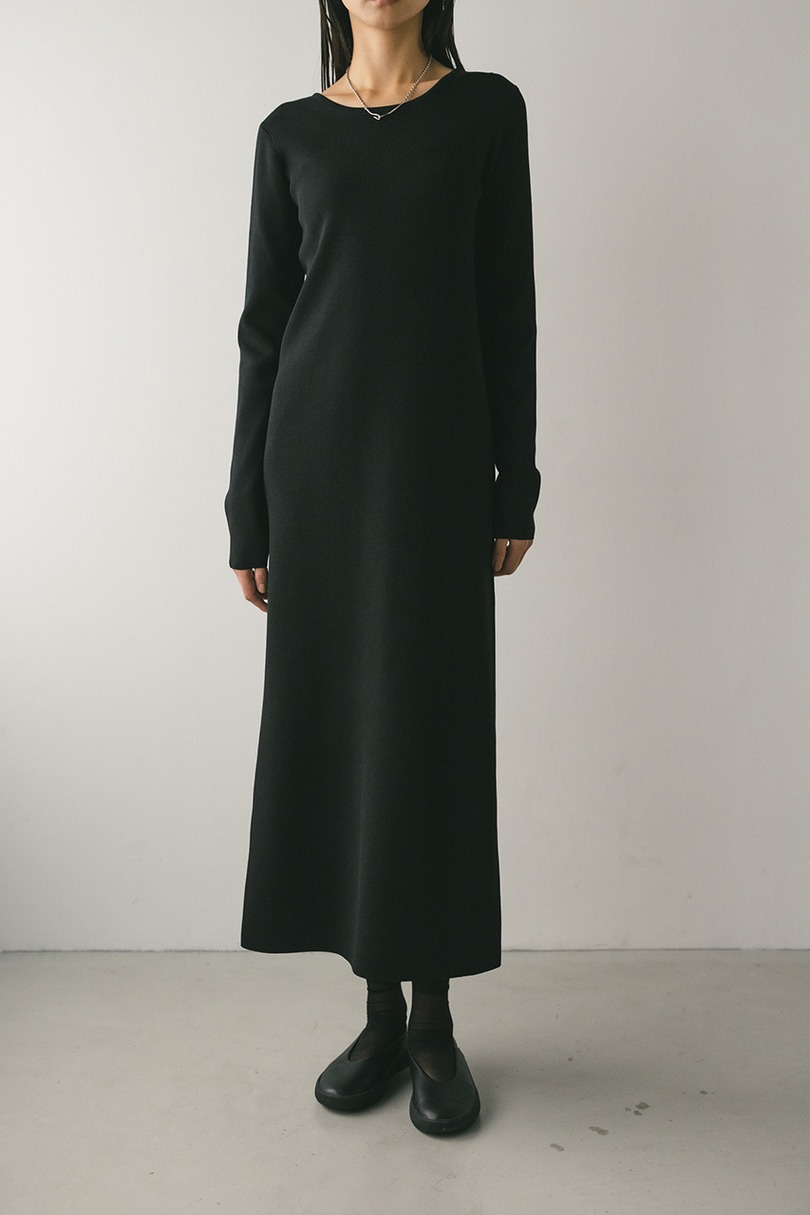 2ピースバルーンペプラムニットワンピース 詳細画像 BLK 3