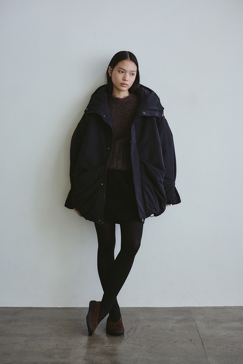 【美品】 スタイルミキサー パッファーオーバーコート ダウン スタイルミキサー STYLEMIXER パッファーオーバーコート （BLK