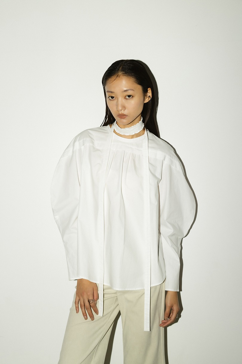 フリルチョーカーセットブラウス 詳細画像 WHT 2
