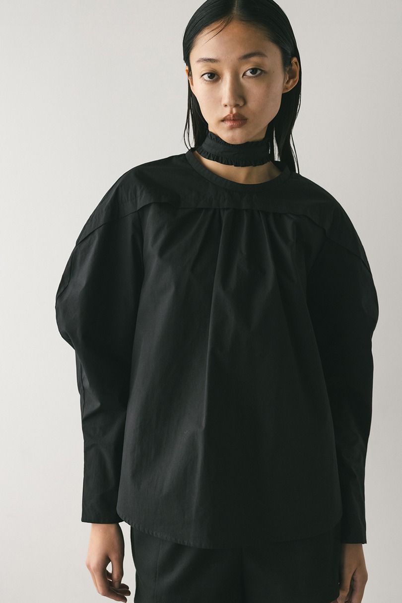 フリルチョーカーセットブラウス 詳細画像 BLK 2