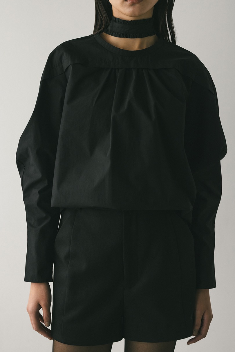 フリルチョーカーセットブラウス 詳細画像 BLK 4