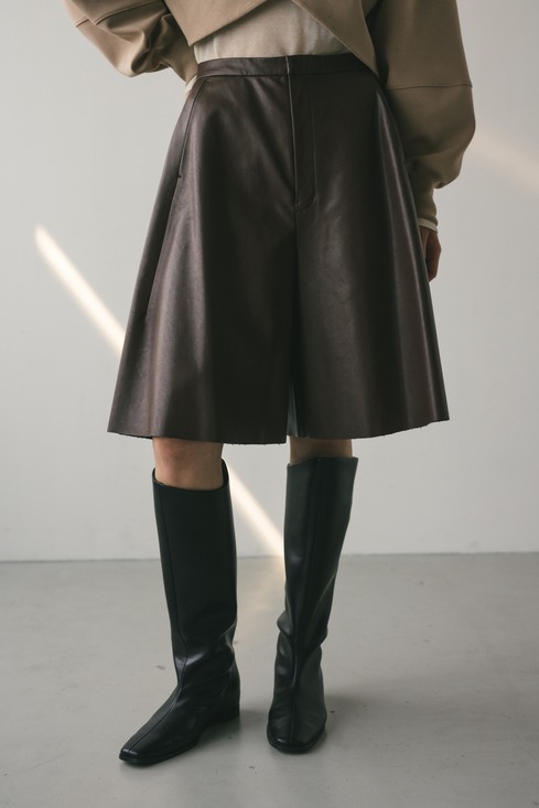 フェイクレザーハーフパンツ｜STYLEMIXER（スタイルミキサー