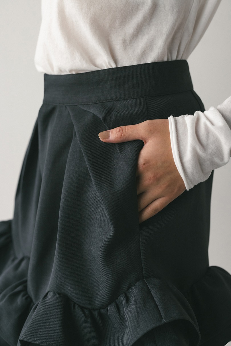 フリルヘムショートパンツ 詳細画像 GRY 5