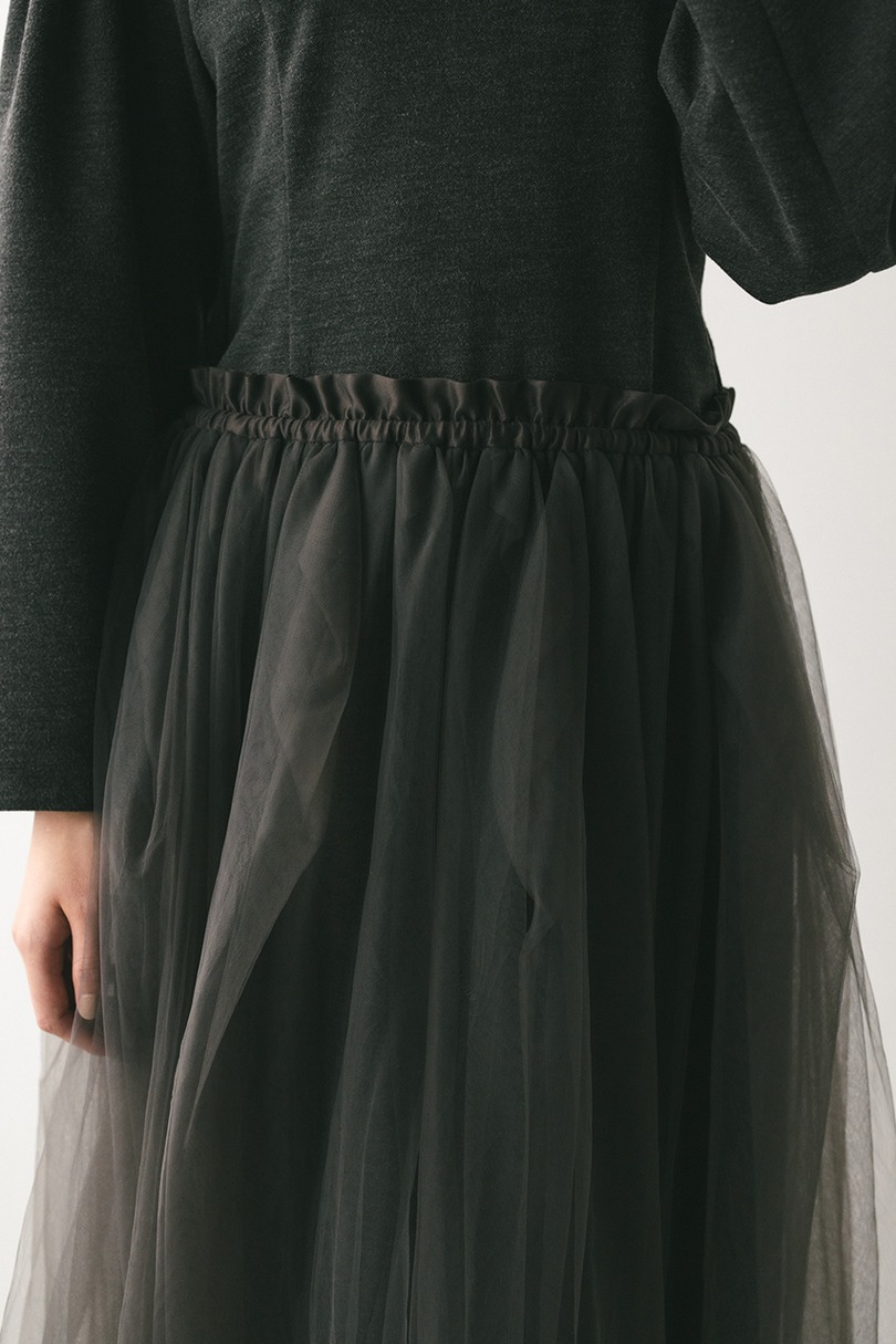 チュールレイヤードスカート 詳細画像 GRY 6