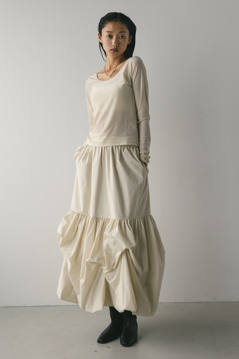 ヘムタックバルーンスカート 詳細画像 WHT 2