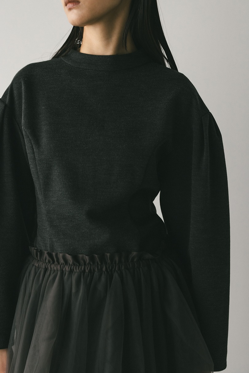 ショルダータックフォルムワンピース 詳細画像 GRY 4