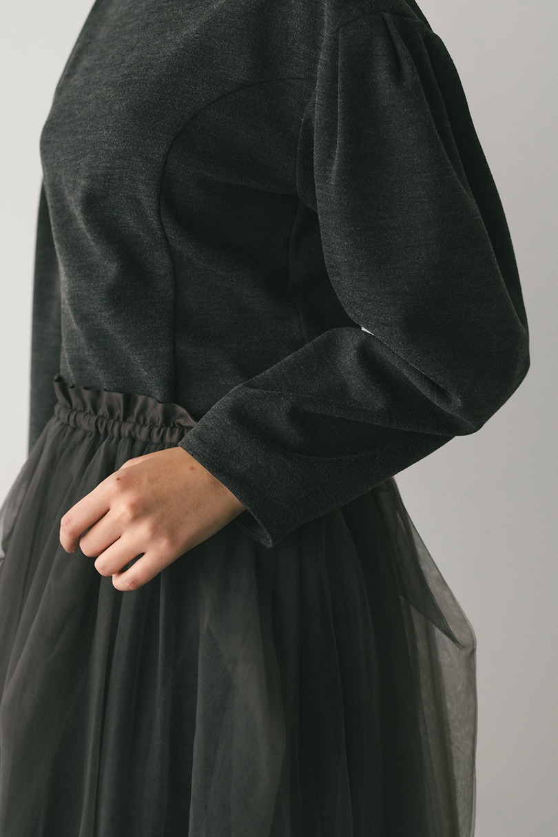 ショルダータックフォルムワンピース 詳細画像 GRY 5