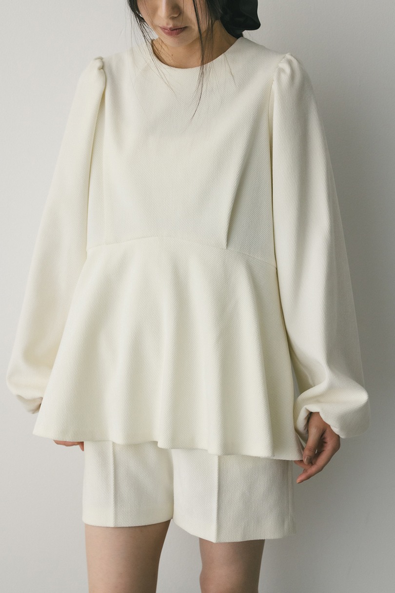 コーデュロイペプラムショートオールインワン 詳細画像 WHT 2