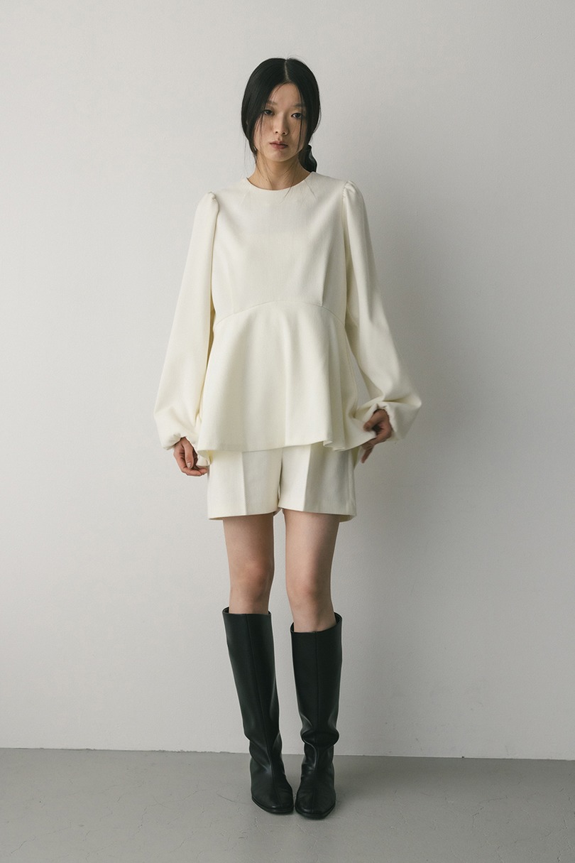 コーデュロイペプラムショートオールインワン 詳細画像 WHT 6