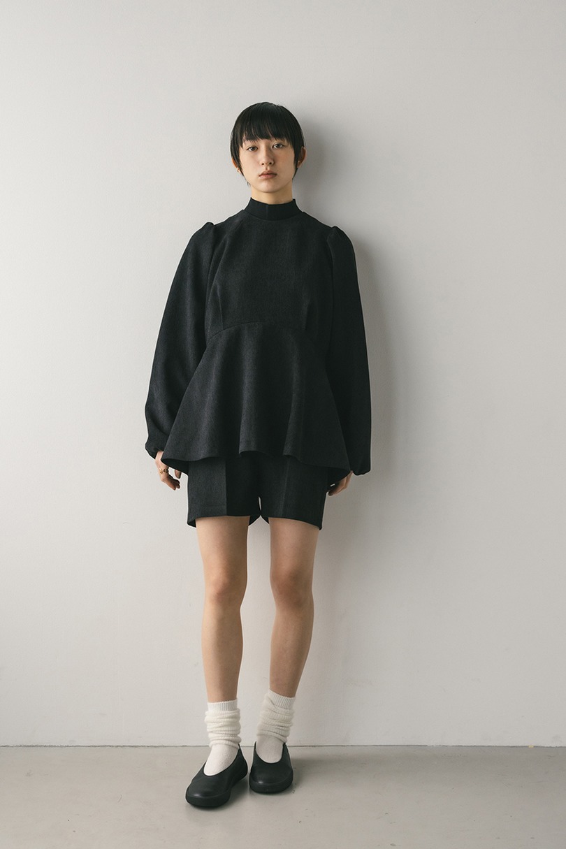 コーデュロイペプラムショートオールインワン 詳細画像 BLK 2