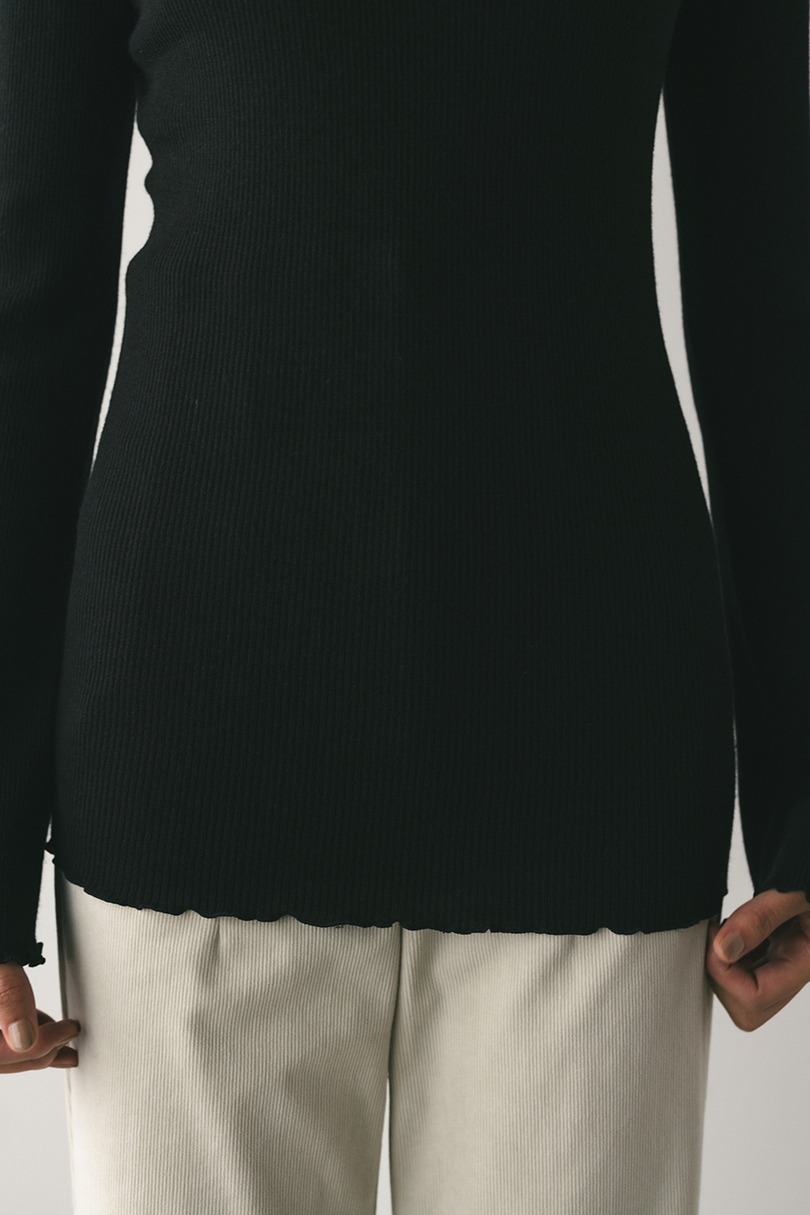 バックオープンフリルニットトップ 詳細画像 BLK 10