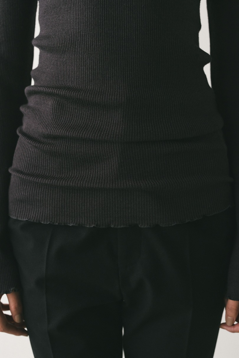 バックオープンフリルニットトップ 詳細画像 GRY 5