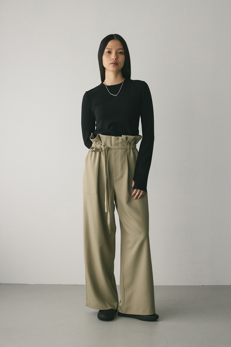 フィンガーホールクルーネックニット 詳細画像 BLK 2