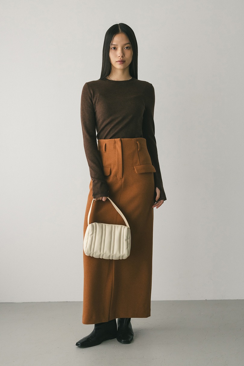 フィンガーホールクルーネックニット 詳細画像 BRN 2