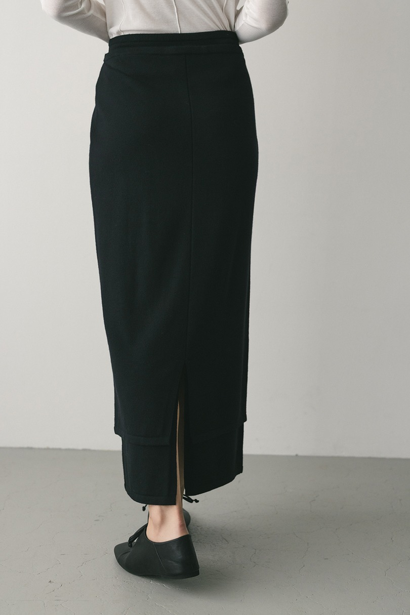 レイヤードニットスカート 詳細画像 BLK 5