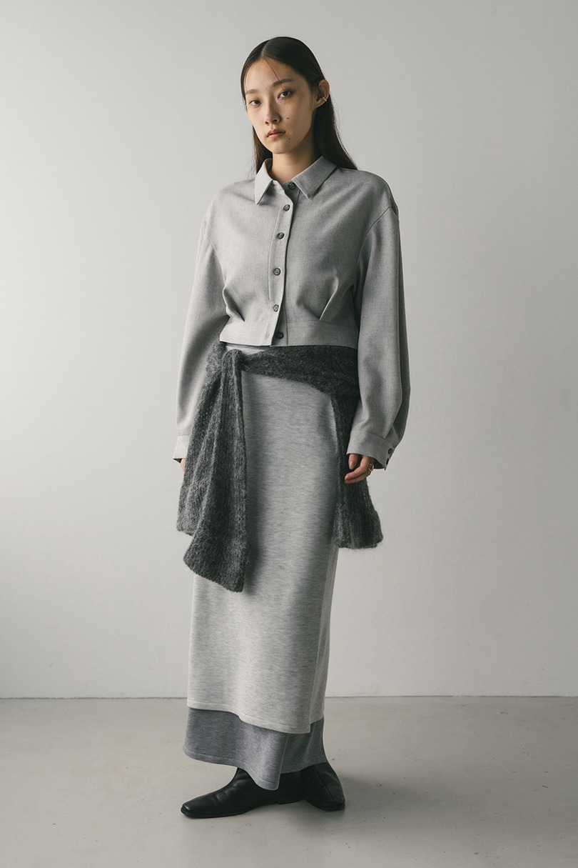 レイヤードニットスカート 詳細画像 GRY 3