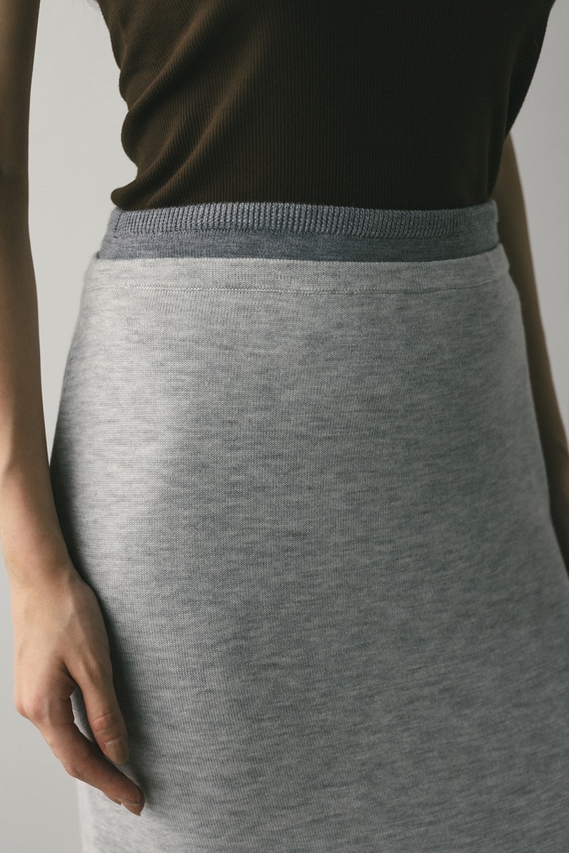 レイヤードニットスカート 詳細画像 GRY 7