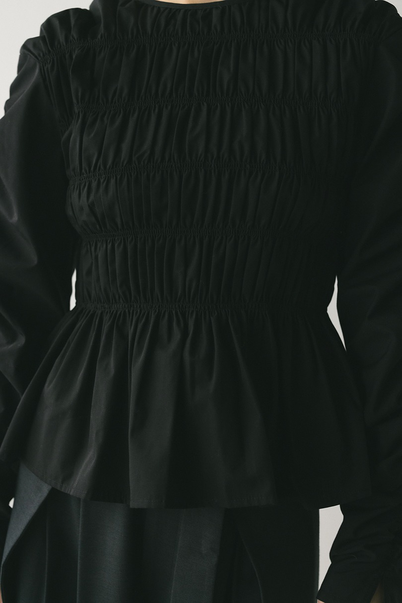 シャーリングブラウス 詳細画像 BLK 5