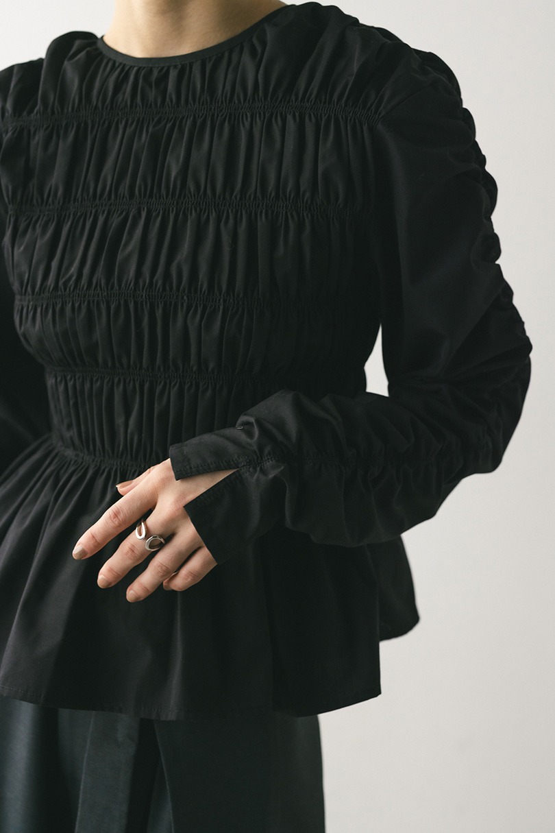 シャーリングブラウス 詳細画像 BLK 6