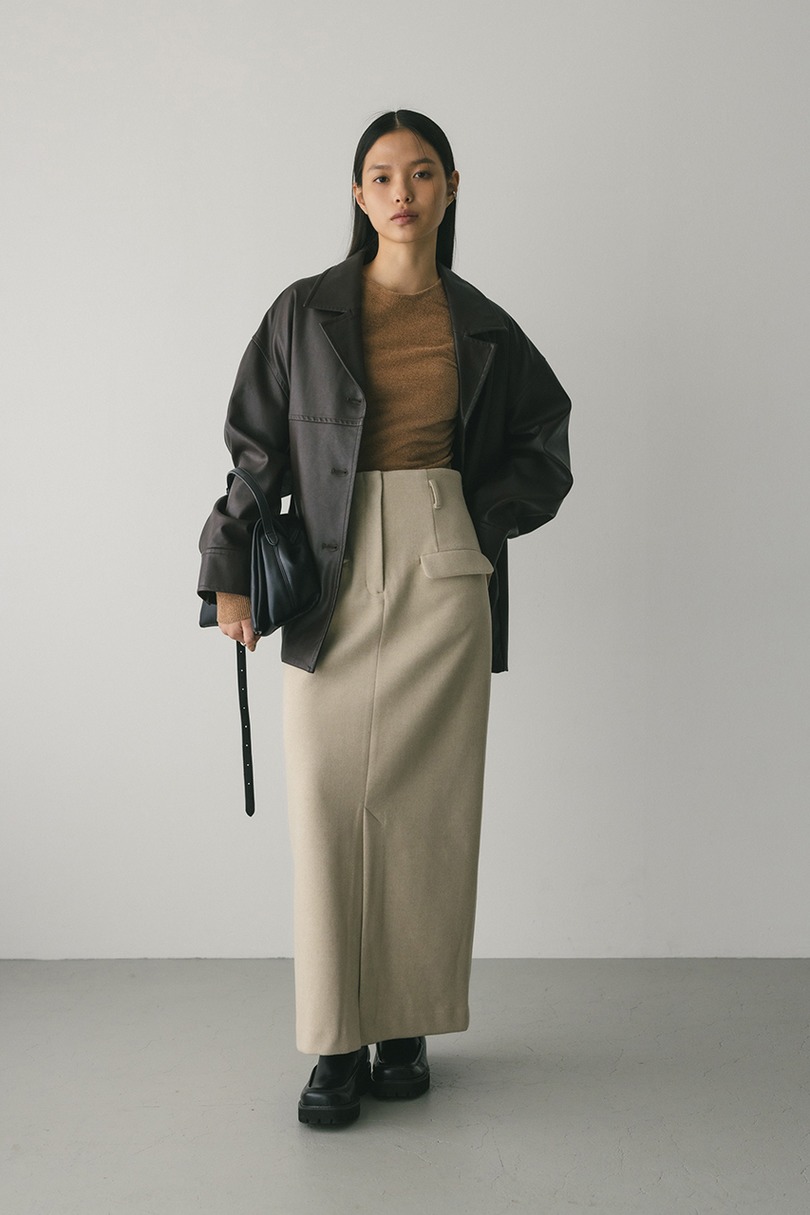 フロントポケットナロースカート 詳細画像 IVOY 2