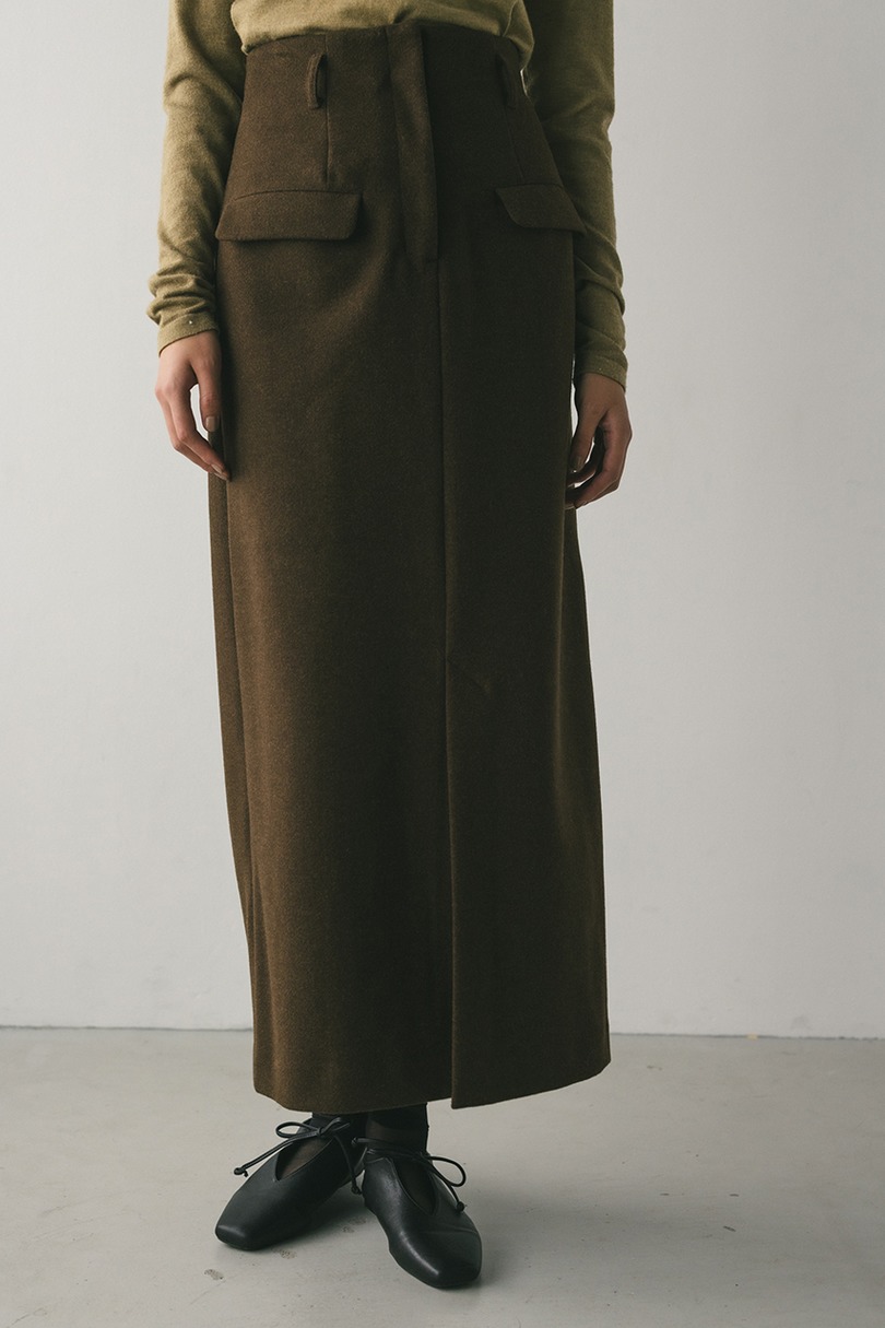 フロントポケットナロースカート 詳細画像 BRN 2