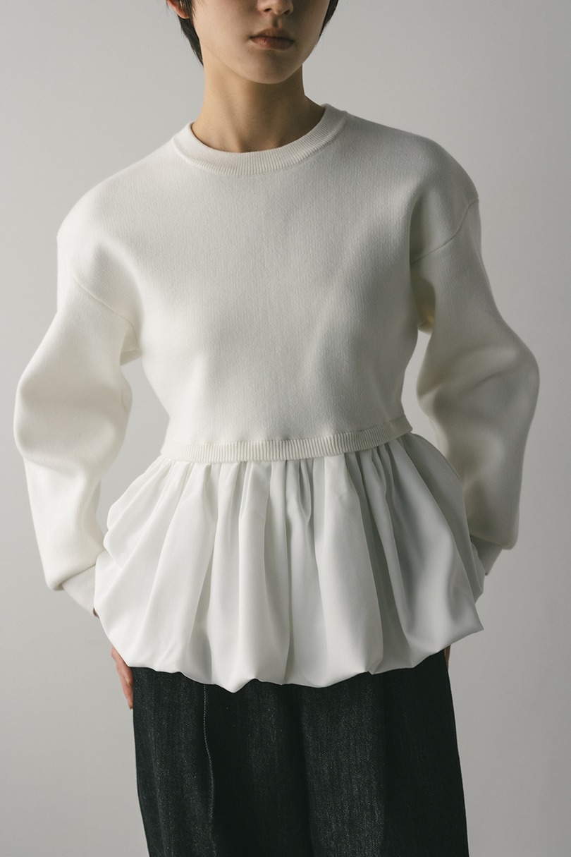 ヘムバルーンニットトップ 詳細画像 WHT 4