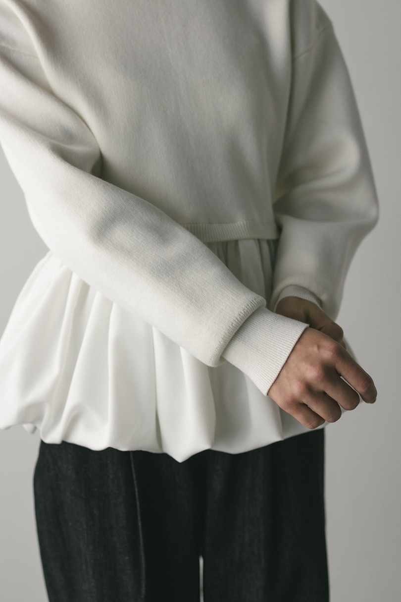 ヘムバルーンニットトップ 詳細画像 WHT 7