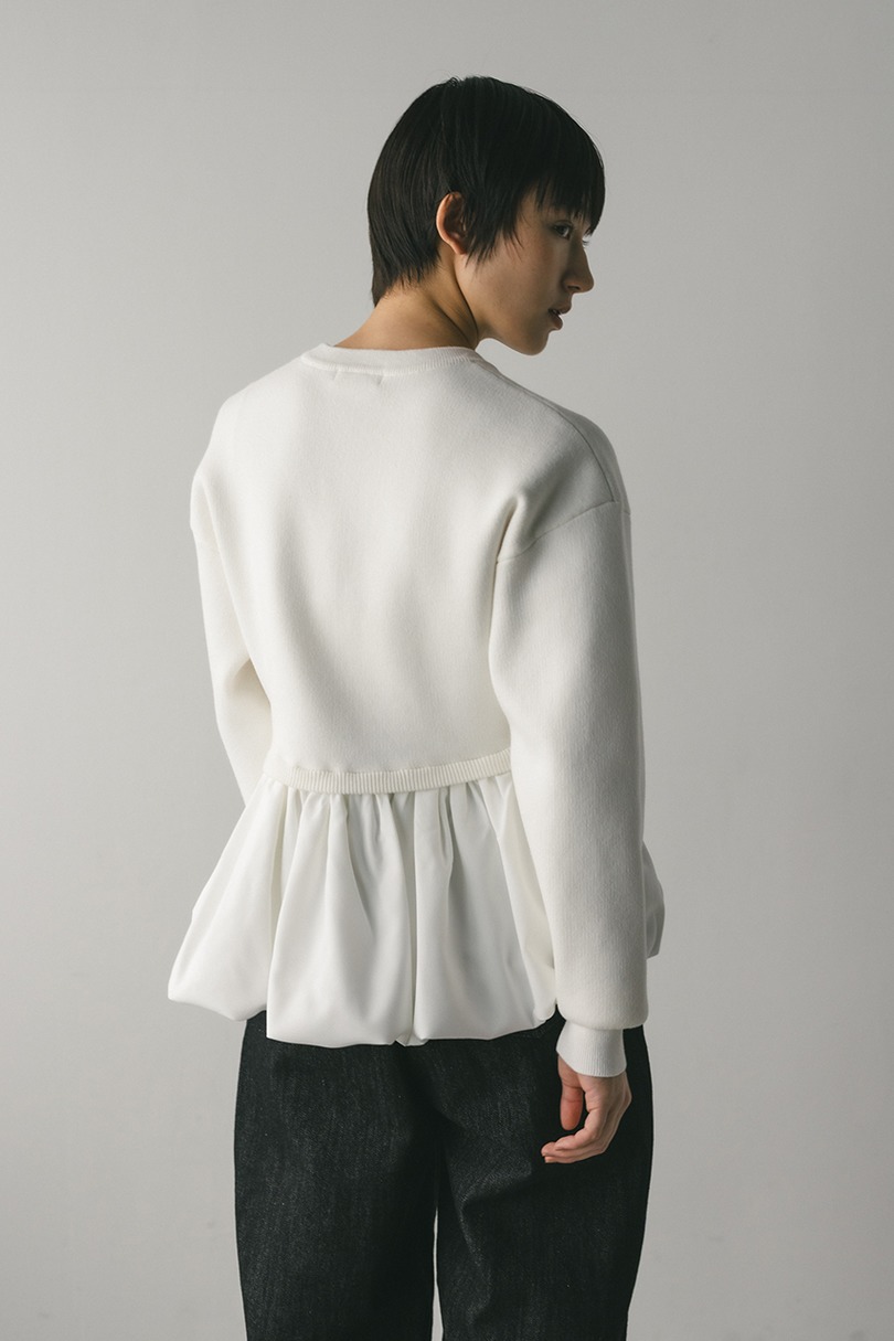 ヘムバルーンニットトップ 詳細画像 WHT 8