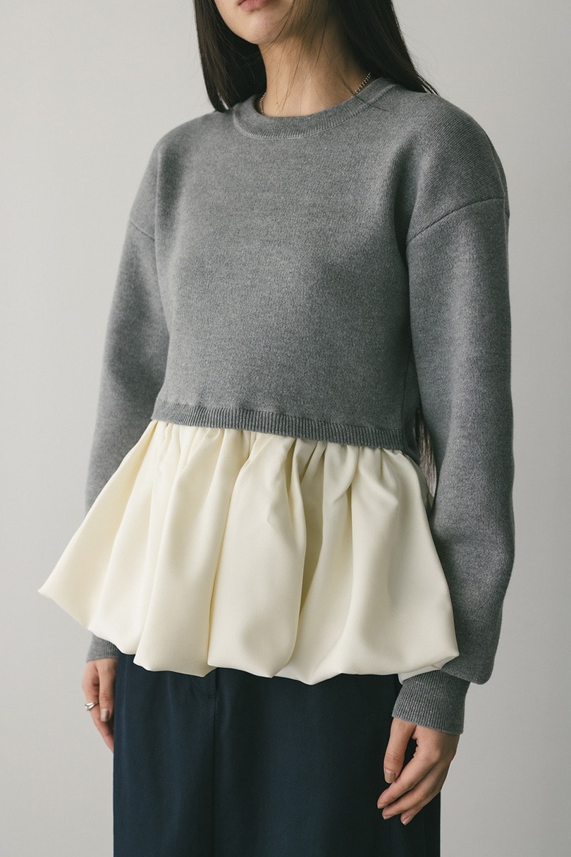 ヘムバルーンニットトップ 詳細画像 GRY 4