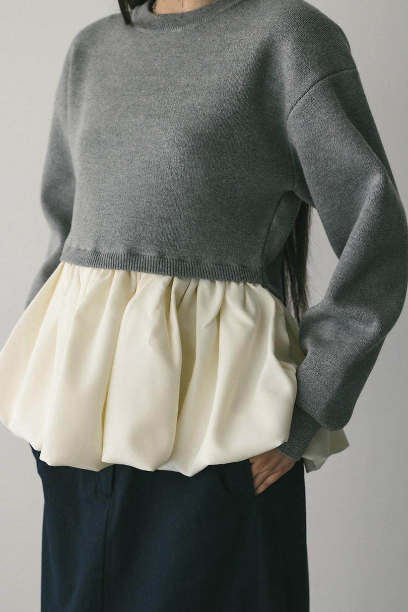 ヘムバルーンニットトップ 詳細画像 GRY 6