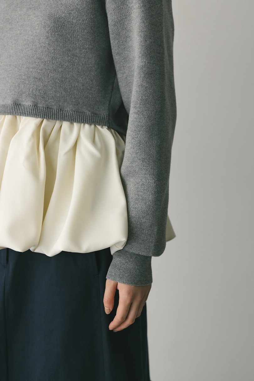 ヘムバルーンニットトップ 詳細画像 GRY 7