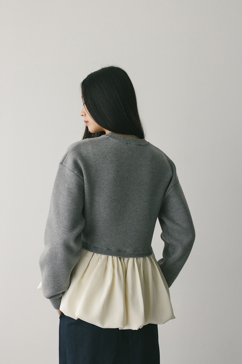 ヘムバルーンニットトップ 詳細画像 GRY 8