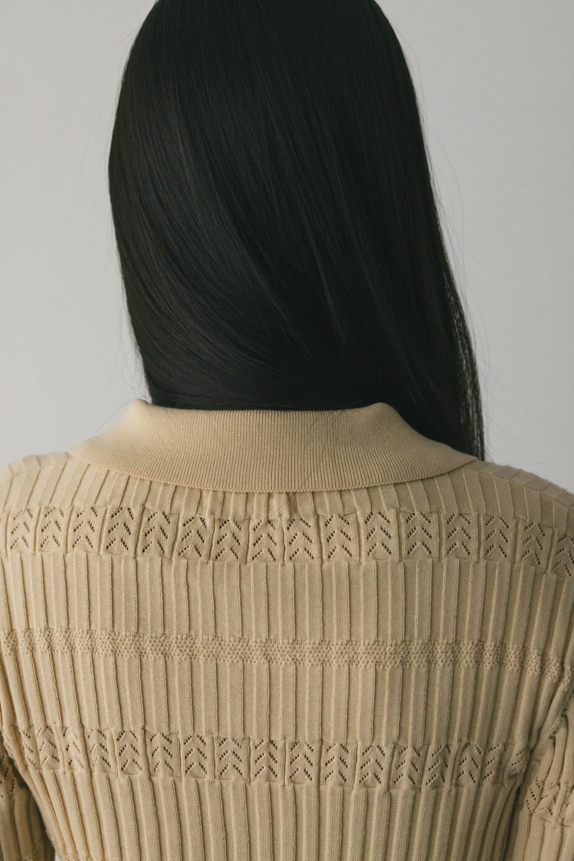 アイレットリブニットポロ 詳細画像 BEG 6