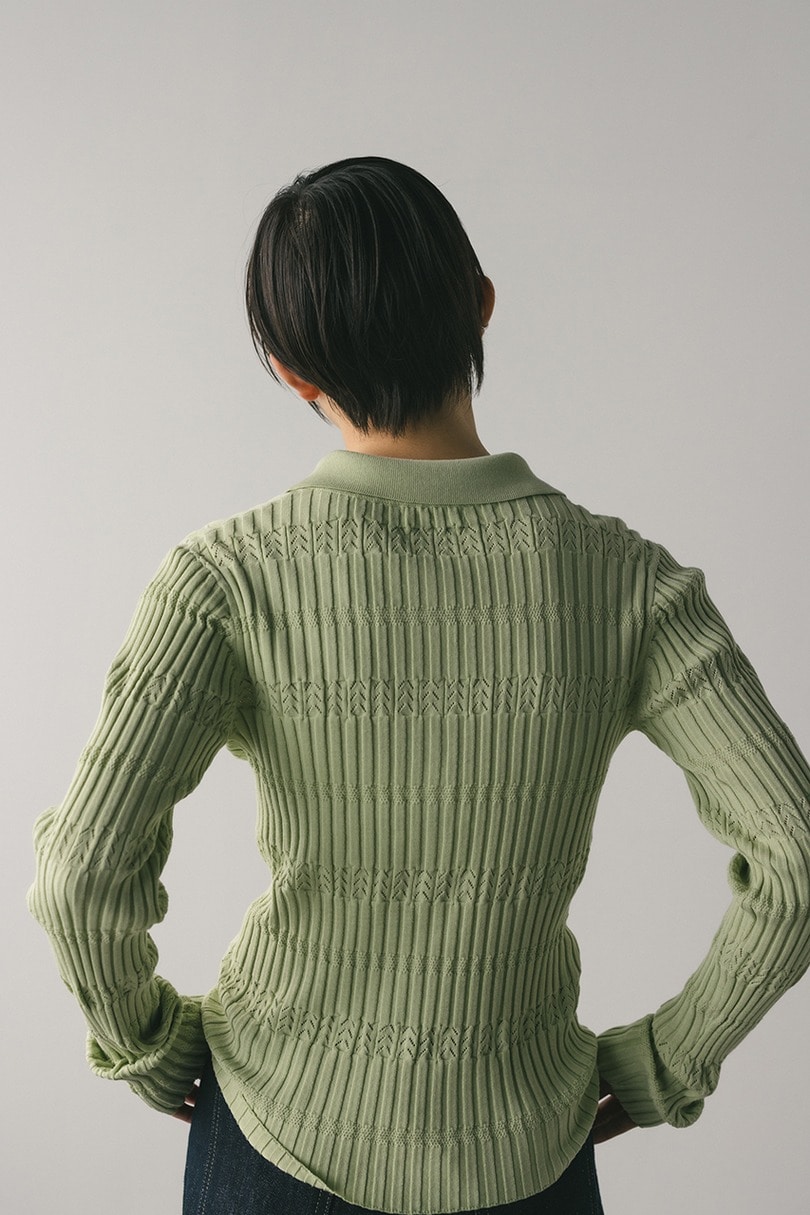 アイレットリブニットポロ 詳細画像 MINT 6