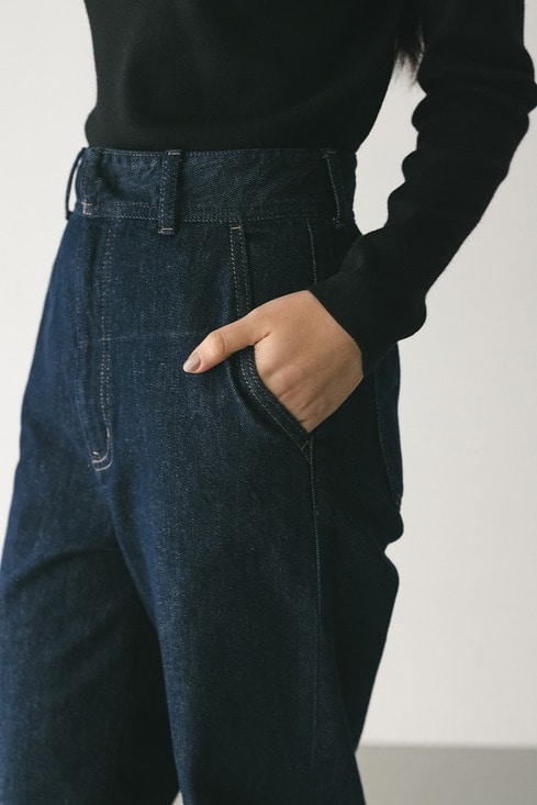 センタープレスストレートデニム｜STYLEMIXER（スタイルミキサー）公式