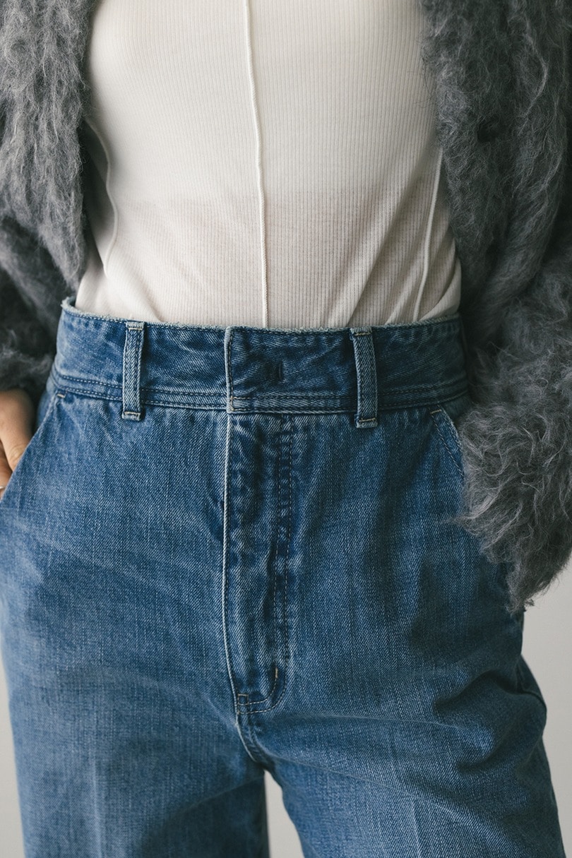 センタープレスストレートデニム 詳細画像 L/BLU 4