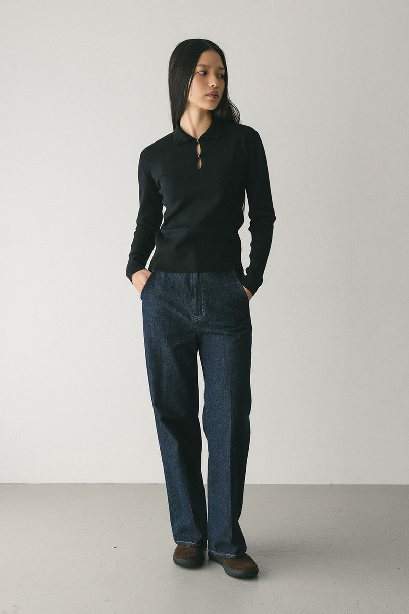 センタープレスストレートデニム 詳細画像 IDG 3