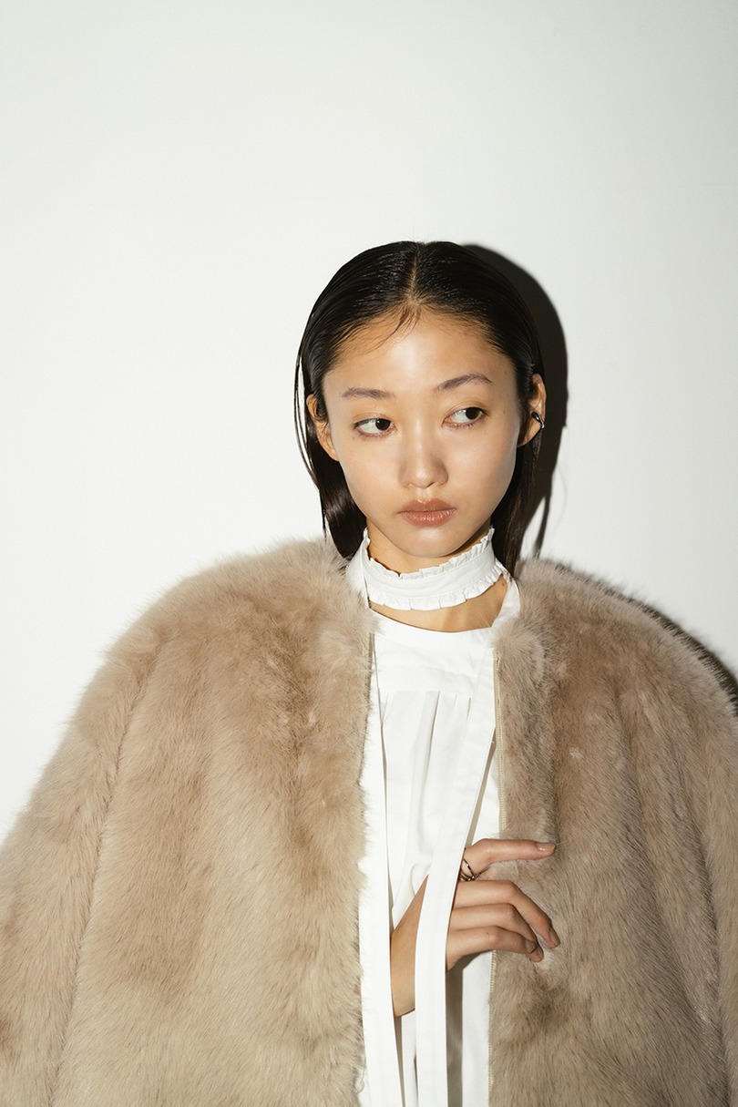 ノーカラーファージャケット 詳細画像 L/BEG 2