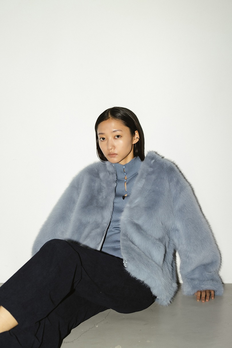 ノーカラーファージャケット 詳細画像 SAX 2