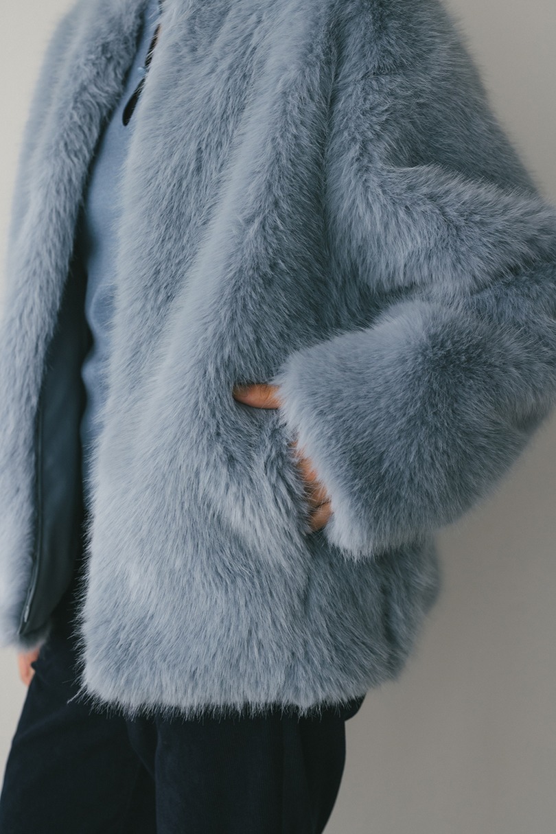 ノーカラーファージャケット 詳細画像 SAX 8