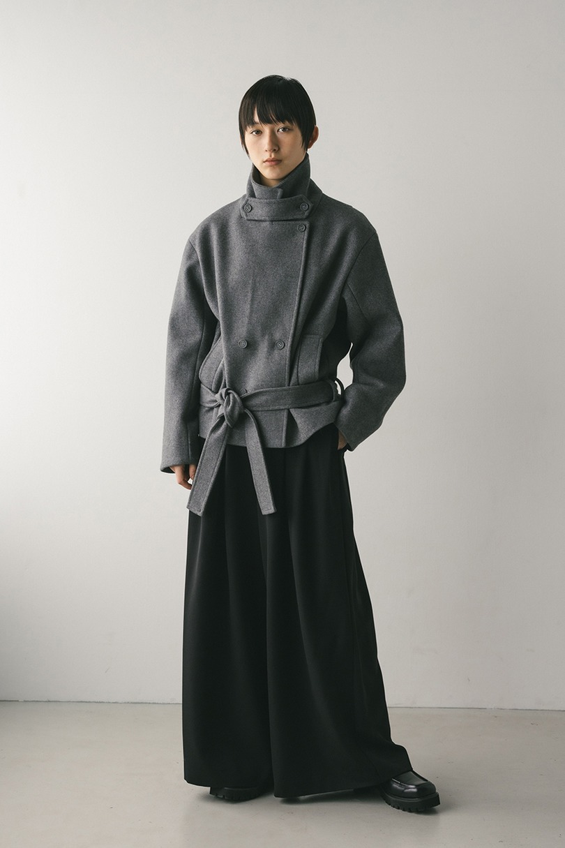 ウールベルトショートコート 詳細画像 GRY 11