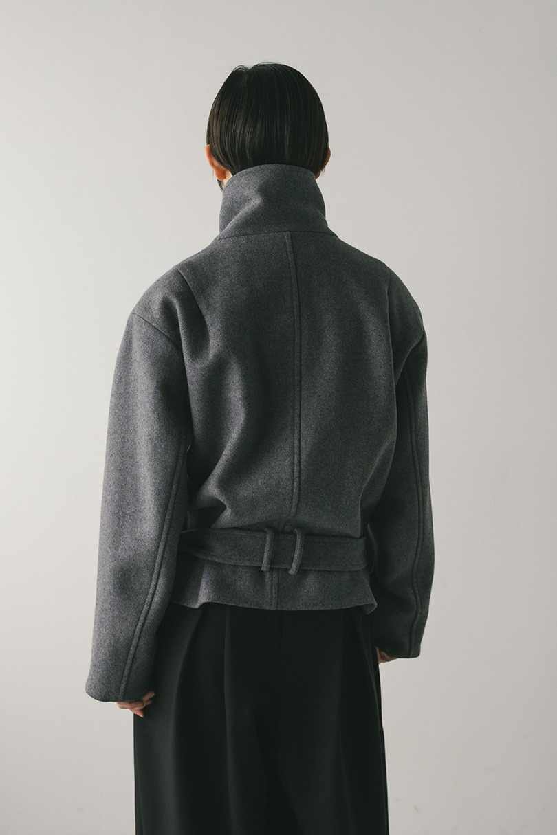 ウールベルトショートコート 詳細画像 GRY 15