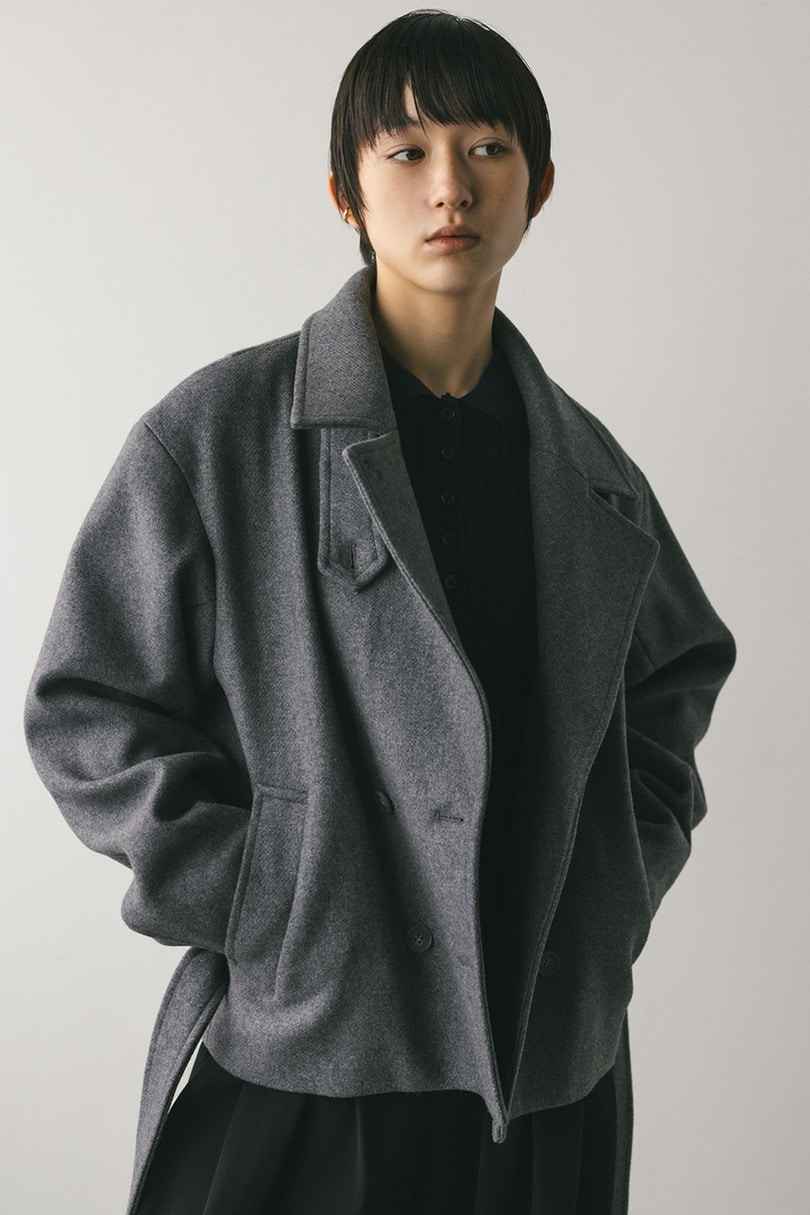 ウールベルトショートコート 詳細画像 GRY 2