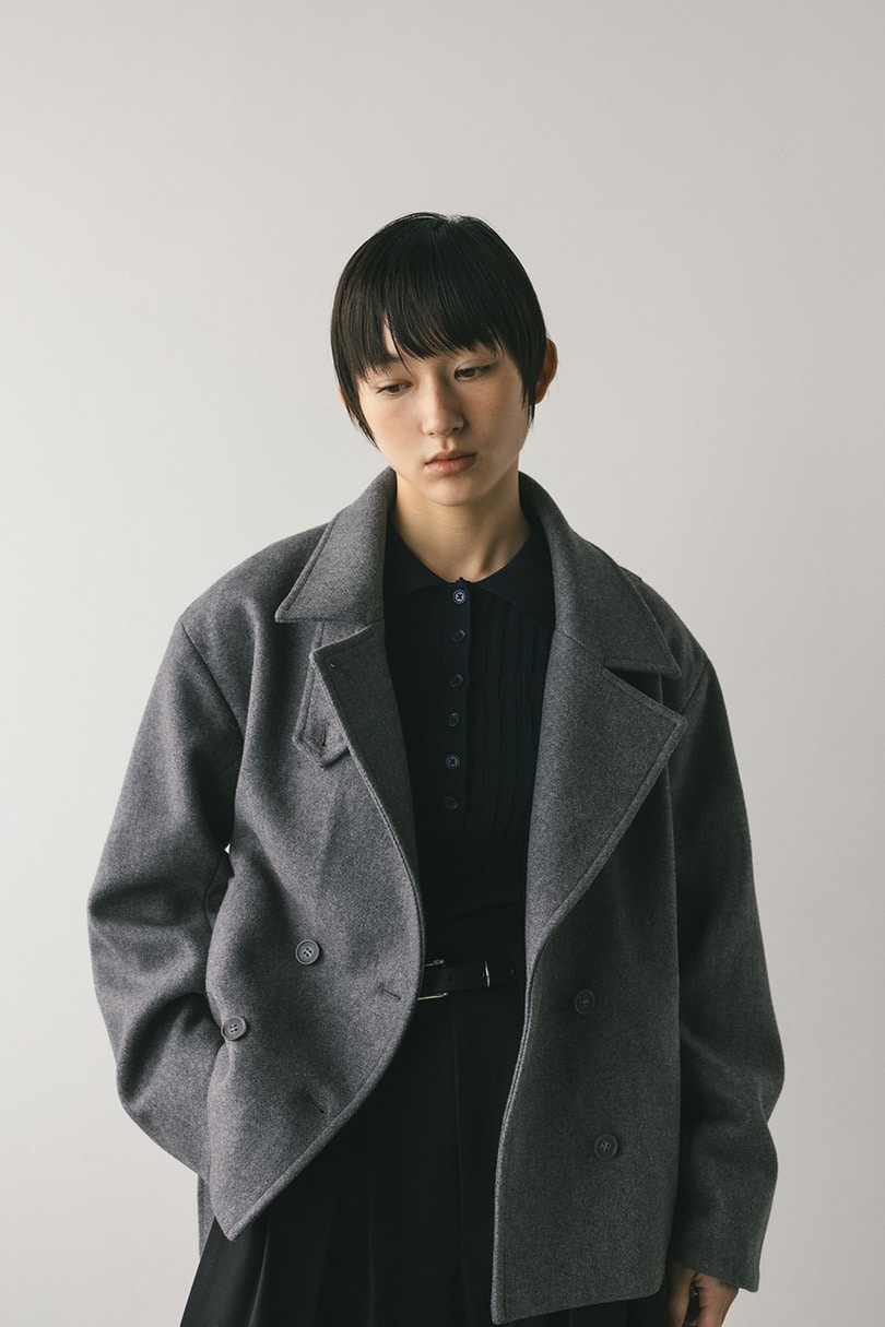 ウールベルトショートコート 詳細画像 GRY 3