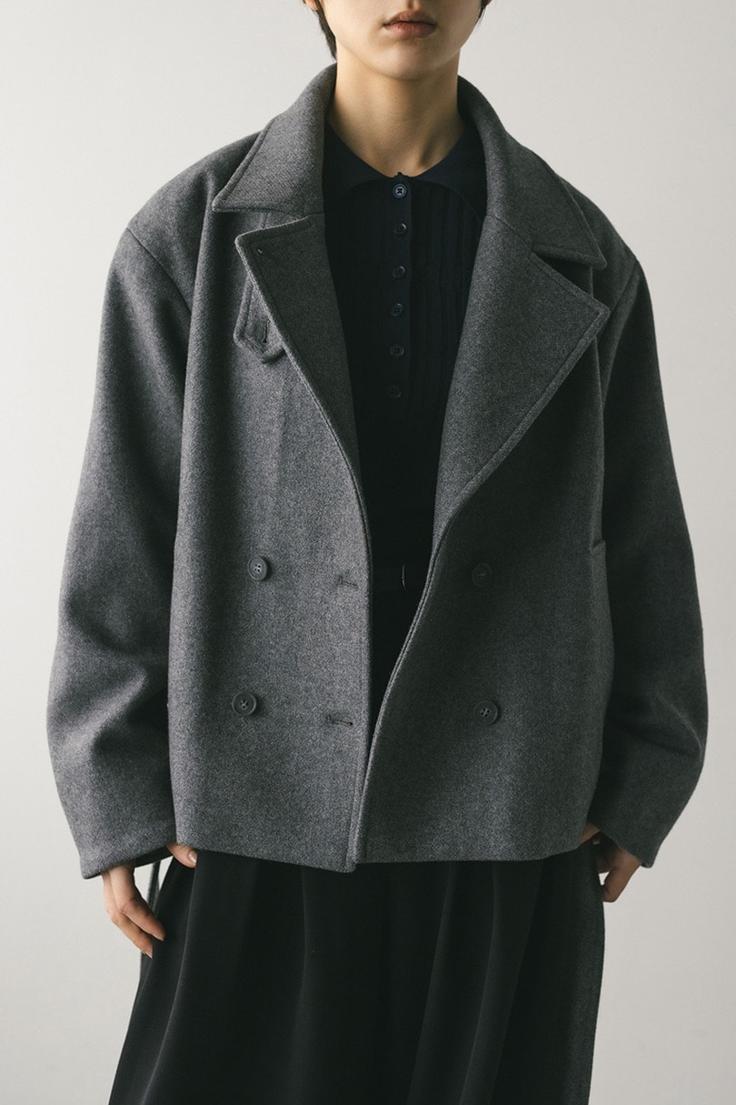 ウールベルトショートコート 詳細画像 GRY 4