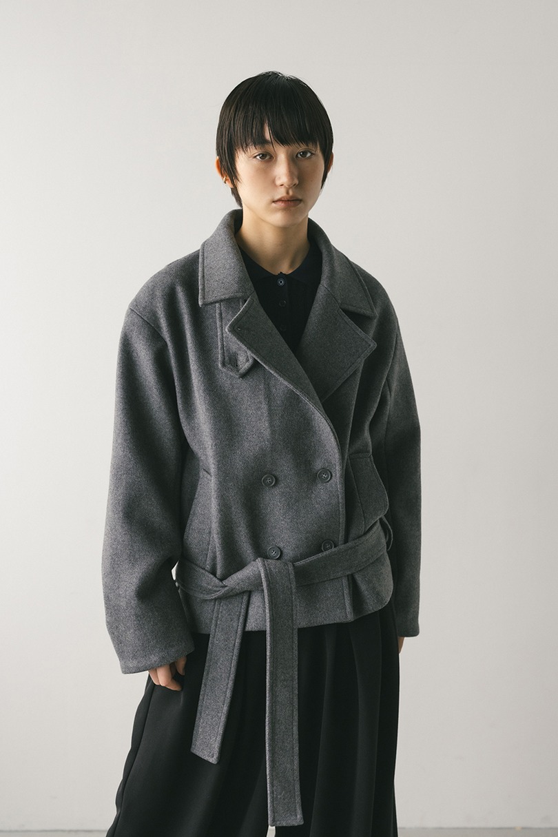 ウールベルトショートコート 詳細画像 GRY 8