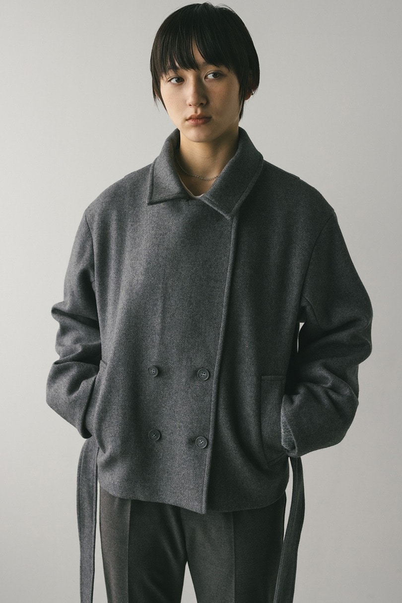 ウールベルトショートコート 詳細画像 GRY 9