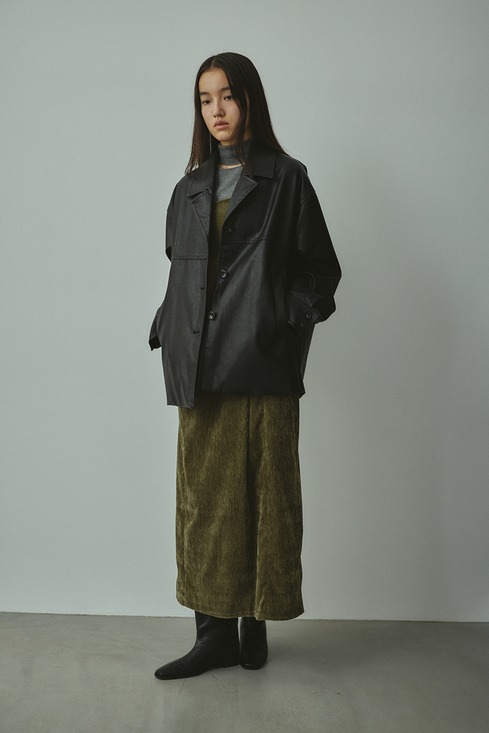 STYLEMIXER ブラックレザージャケット STYLEMIXER | フェイクレザージャケット (ジャケット ) |SHEL