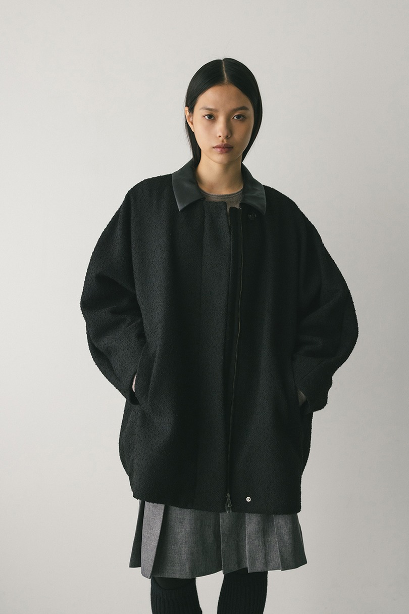 ツイードミディコート